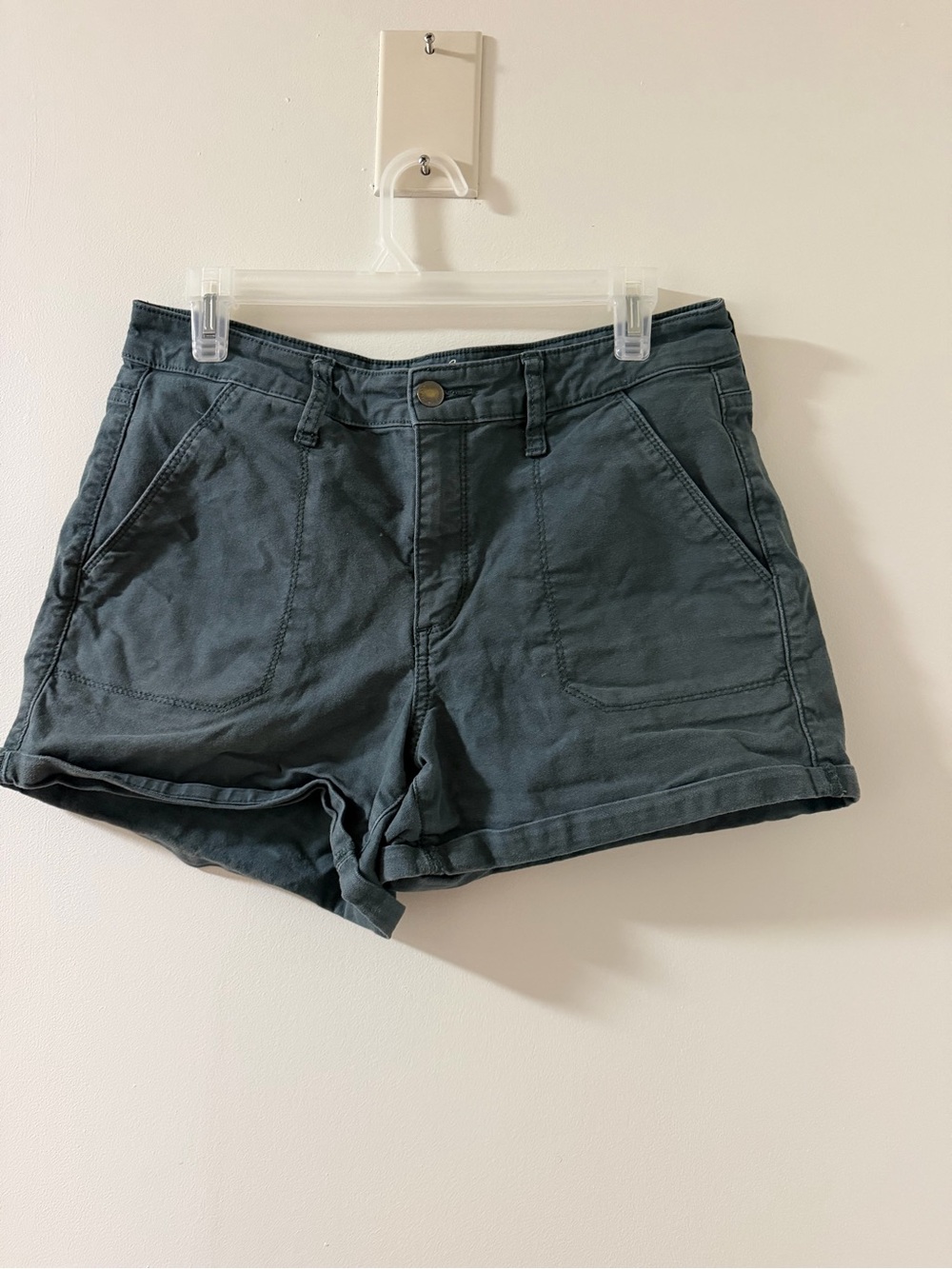 Universal Thread Casual Shorts Women 10/30 Dark Teal Excellent High Rise Midi